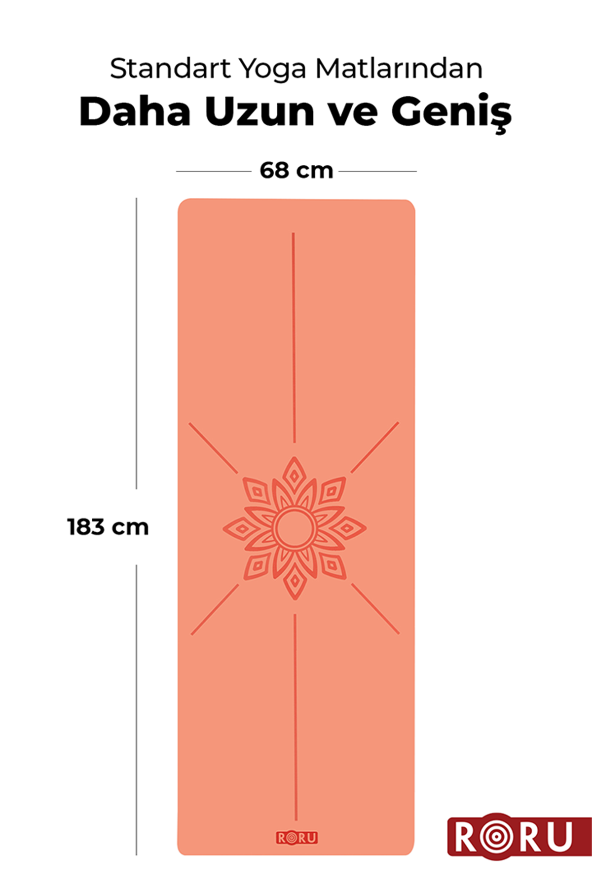 RORU Sun Serisi Coral Yoga Matı- 5 mm