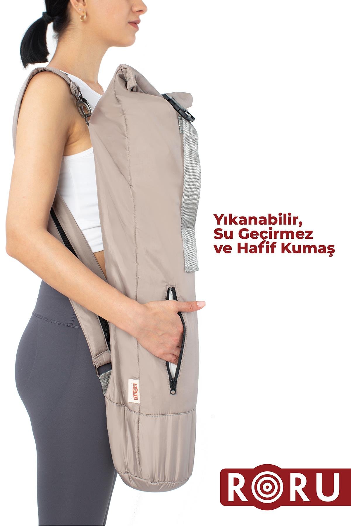 RORU Yoga Matı Taşıma Çantası - Açık Gri
