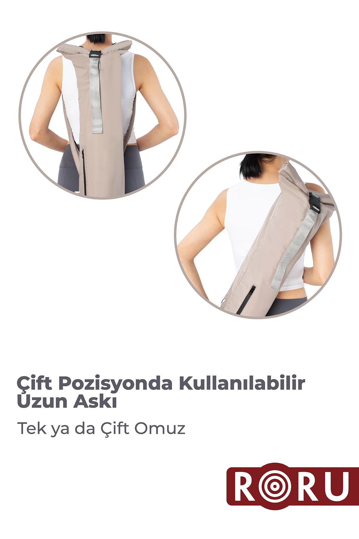 RORU Yoga Matı Taşıma Çantası - Açık Gri