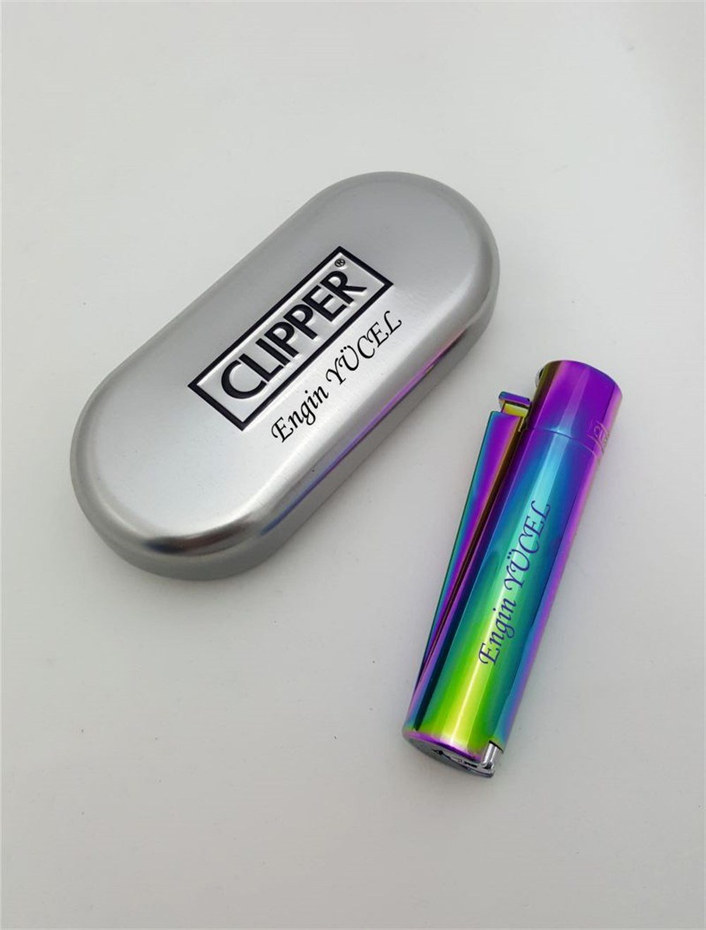 ÇakmakKİŞİYE ÖZEL CLIPPER ICY METAL ÇAKMAK