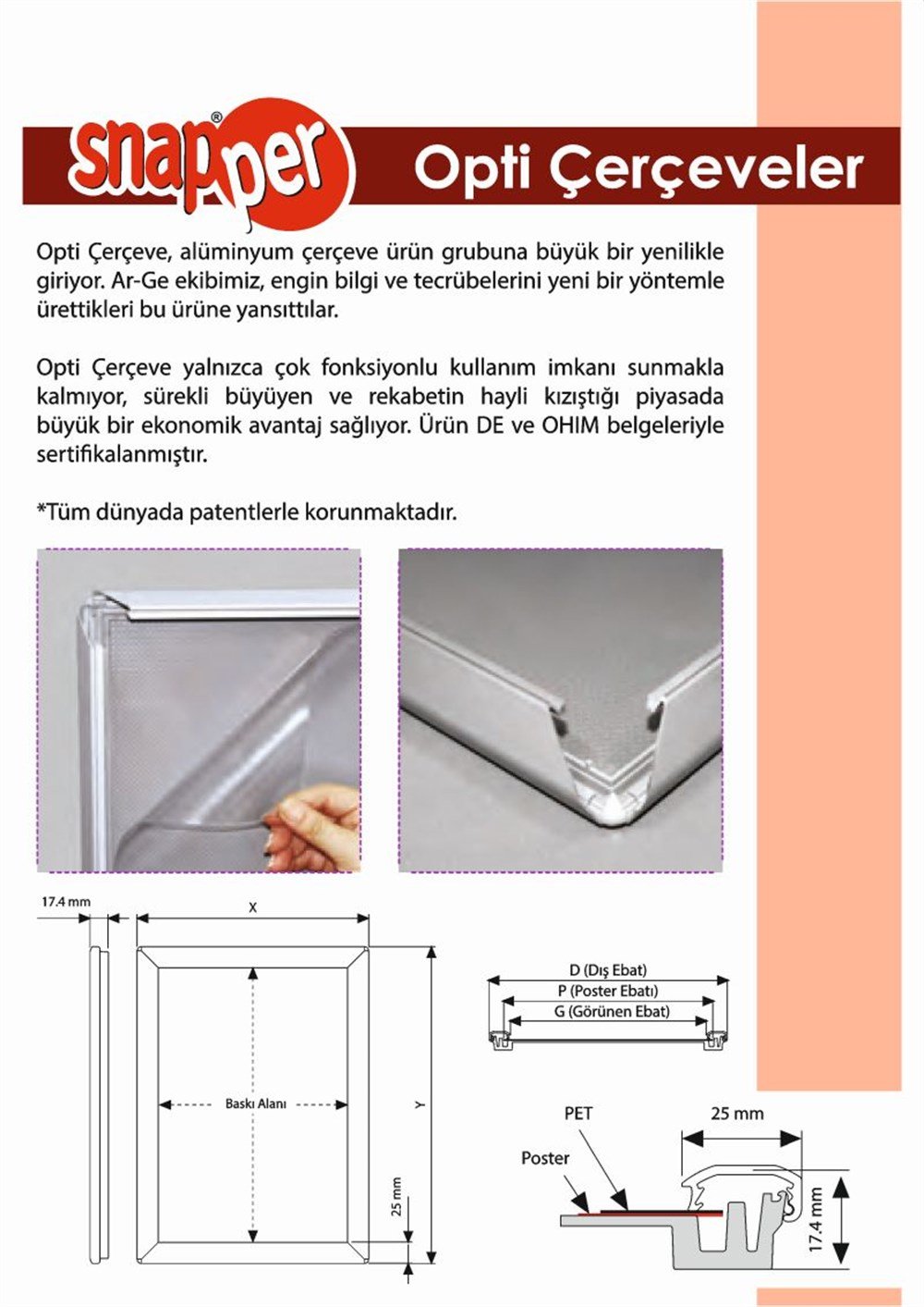 Aç-Kapa ÇerçevelerB2 SNAPPER AÇ KAPA OPTİ ÇERÇEVE