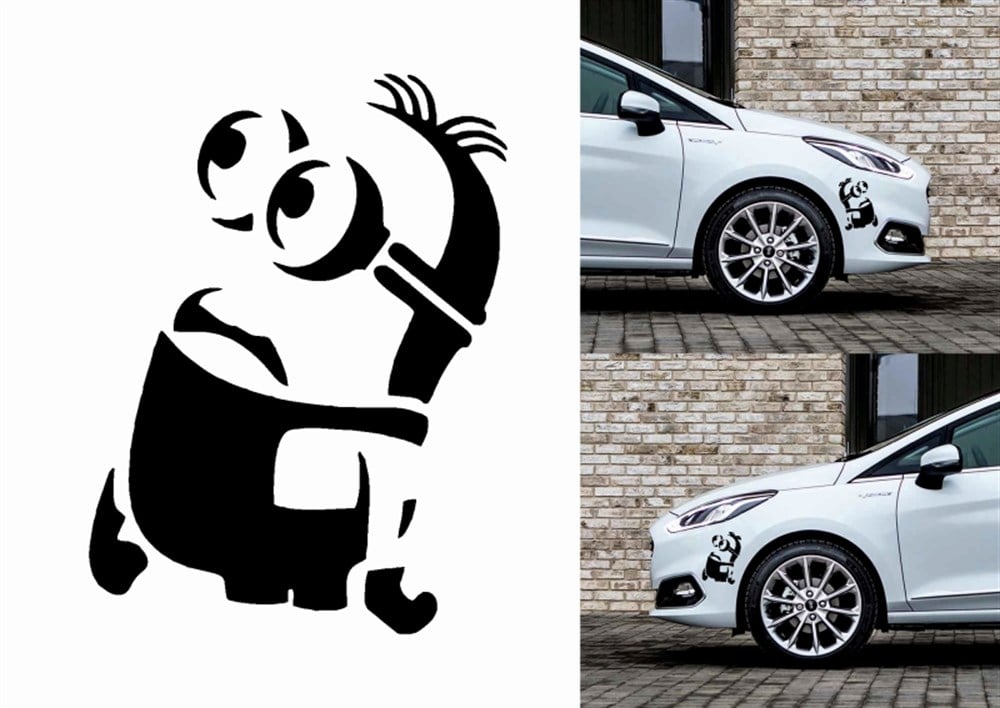 StickerlarADST 01 MINION ARAÇ STICKER 20 cm