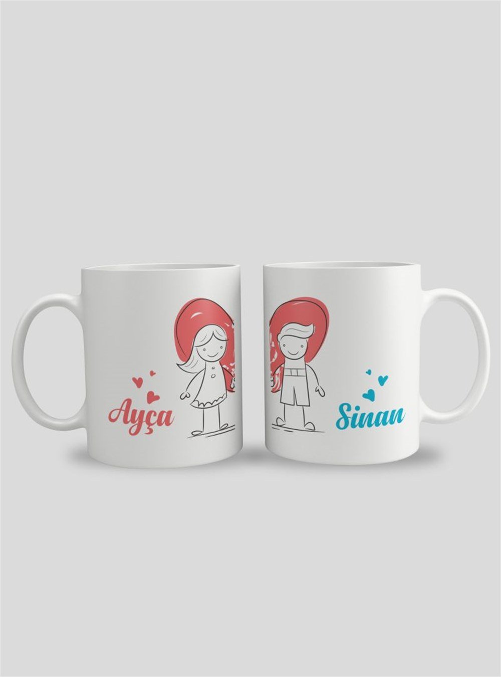 Çift KupalarıÇİFT KİŞİYE ÖZEL BASKILI KUPA 2