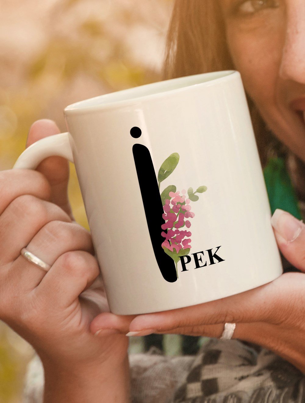 Harfli Kupalarİ BAŞ HARFLİ ÇİÇEK TASARIM KUPA