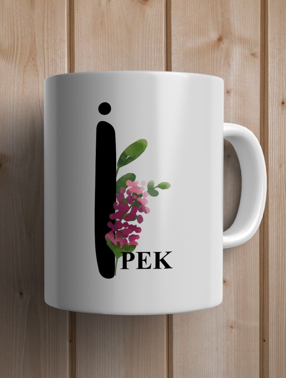 Harfli Kupalarİ BAŞ HARFLİ ÇİÇEK TASARIM KUPA