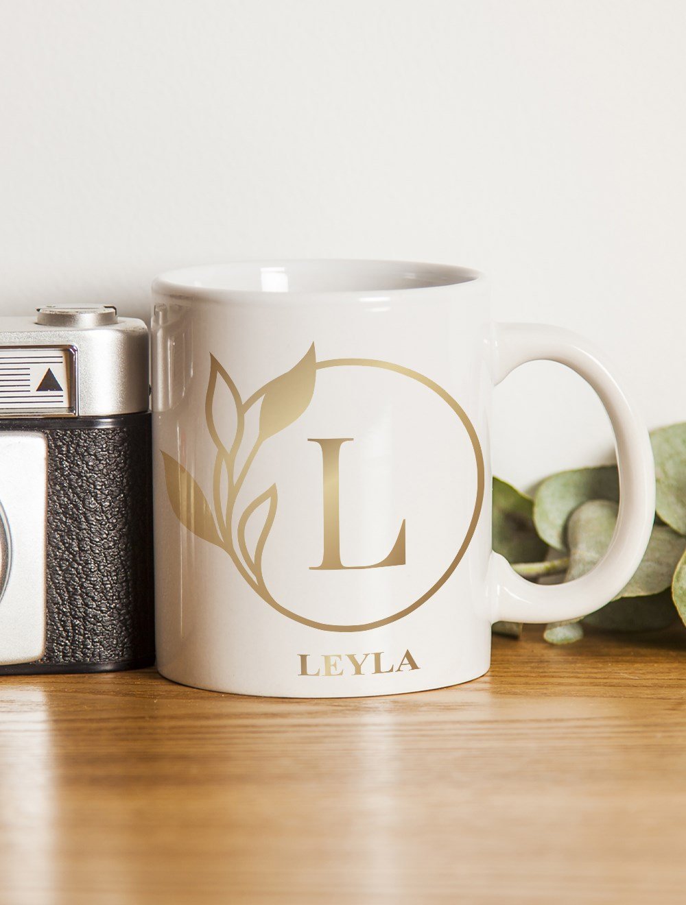 Harfli KupalarL BAŞ HARFLİ GOLD TASARIM KUPA