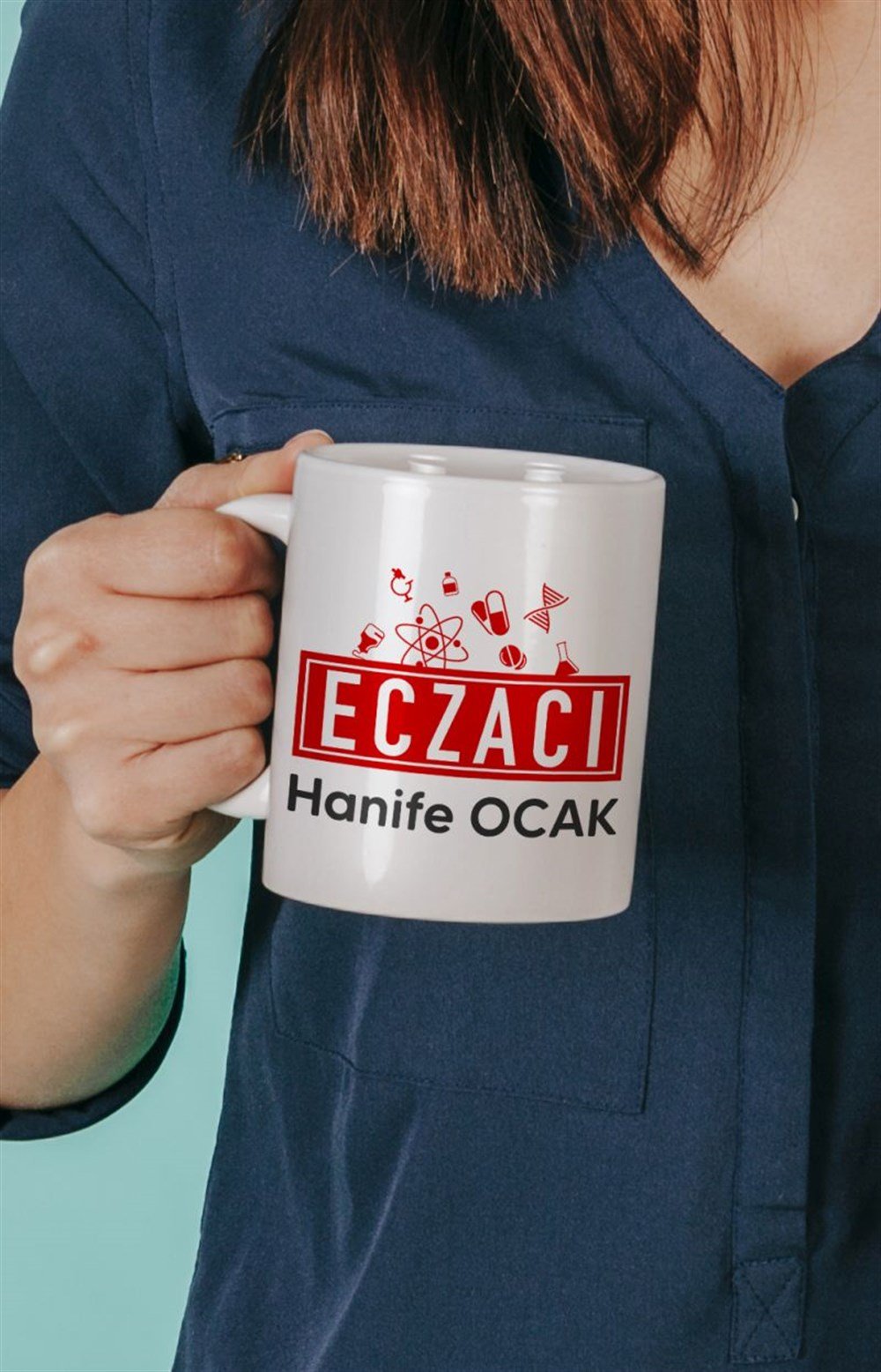 Mesleklere Özel KupalarECZACI KİŞİYE ÖZEL BASKILI KUPA