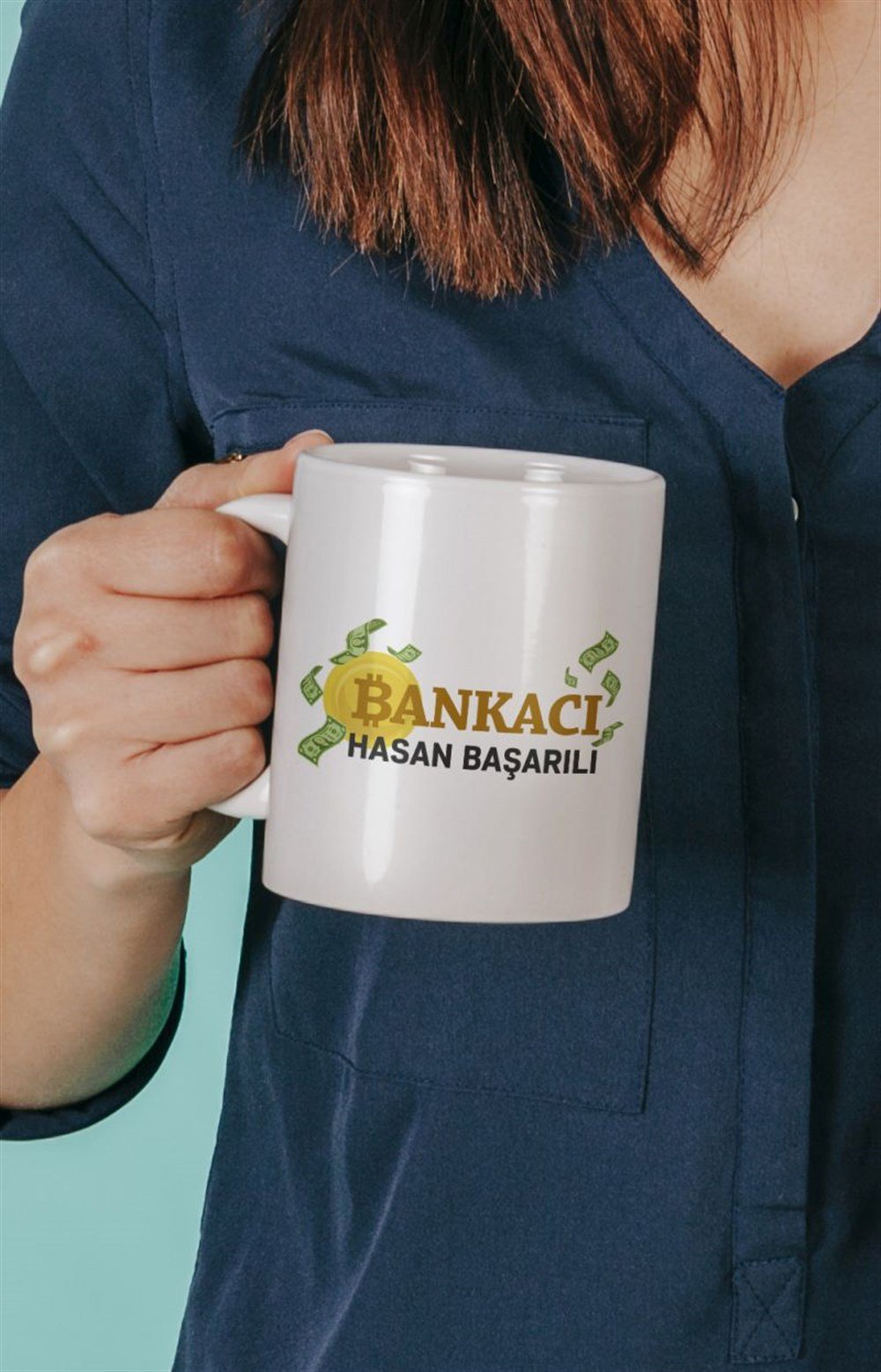 Mesleklere Özel KupalarBANKACI KİŞİYE ÖZEL BASKILI KUPA