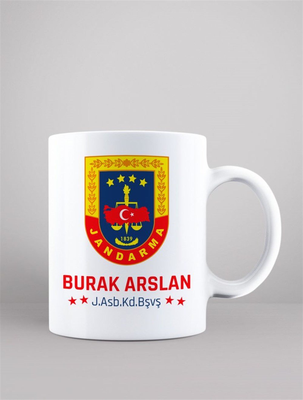 Mesleklere Özel KupalarJANDARMA KİŞİYE ÖZEL BASKILI KUPA 2