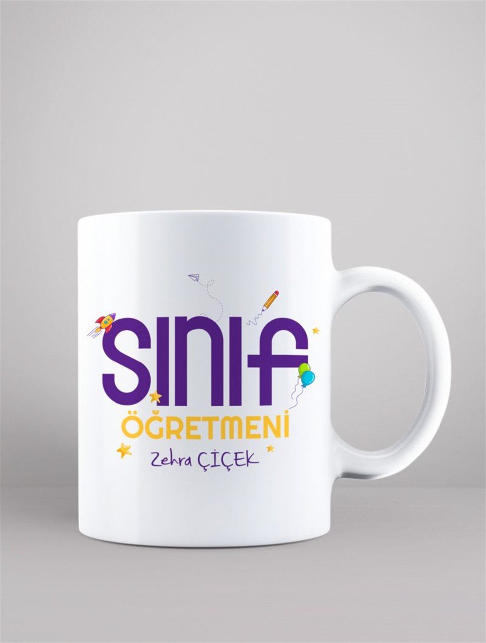 Mesleklere Özel KupalarSINIF ÖĞRETMENİ KİŞİYE ÖZEL BASKILI KUPA