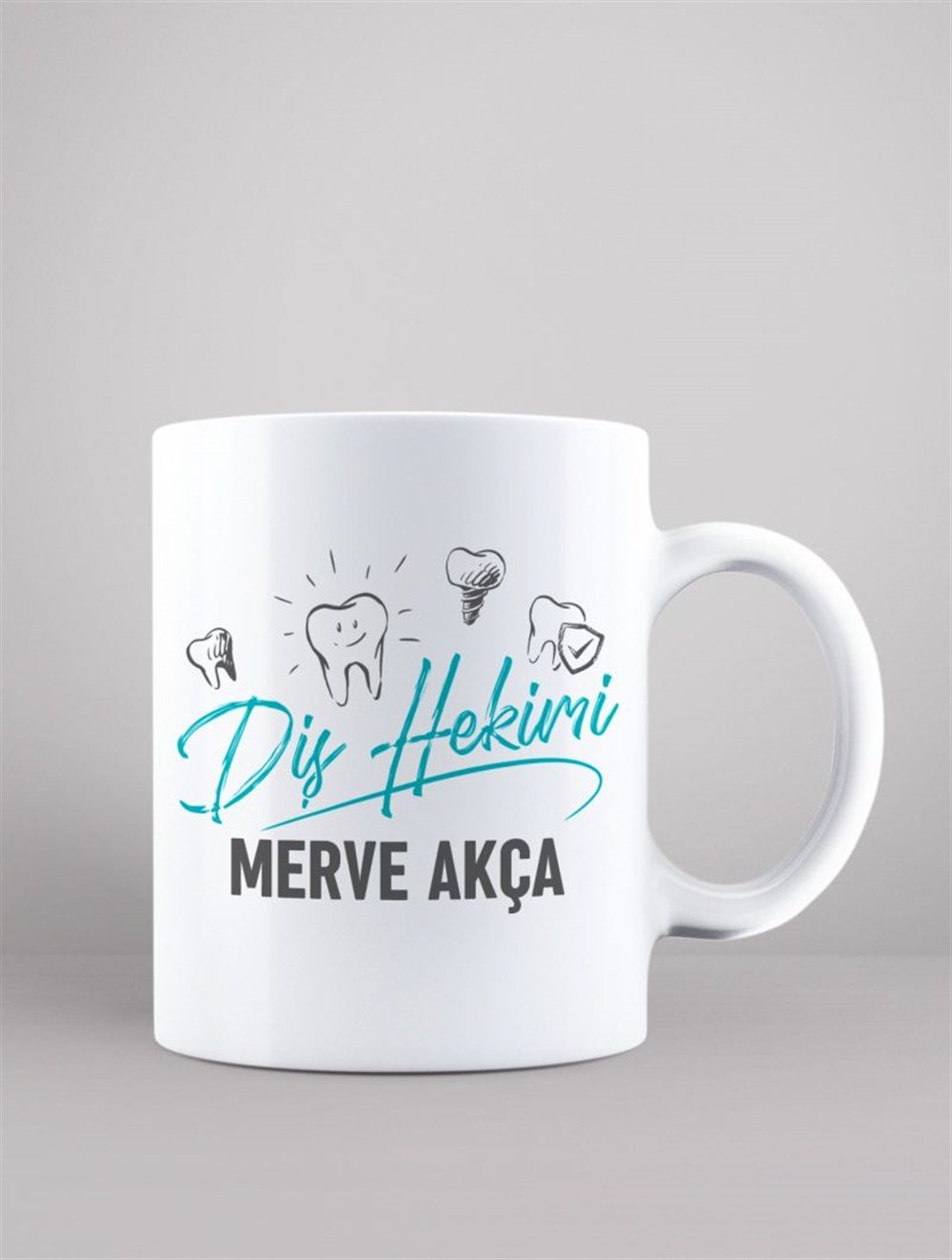 Mesleklere Özel KupalarDİŞ HEKİMİ KİŞİYE ÖZEL BASKILI KUPA