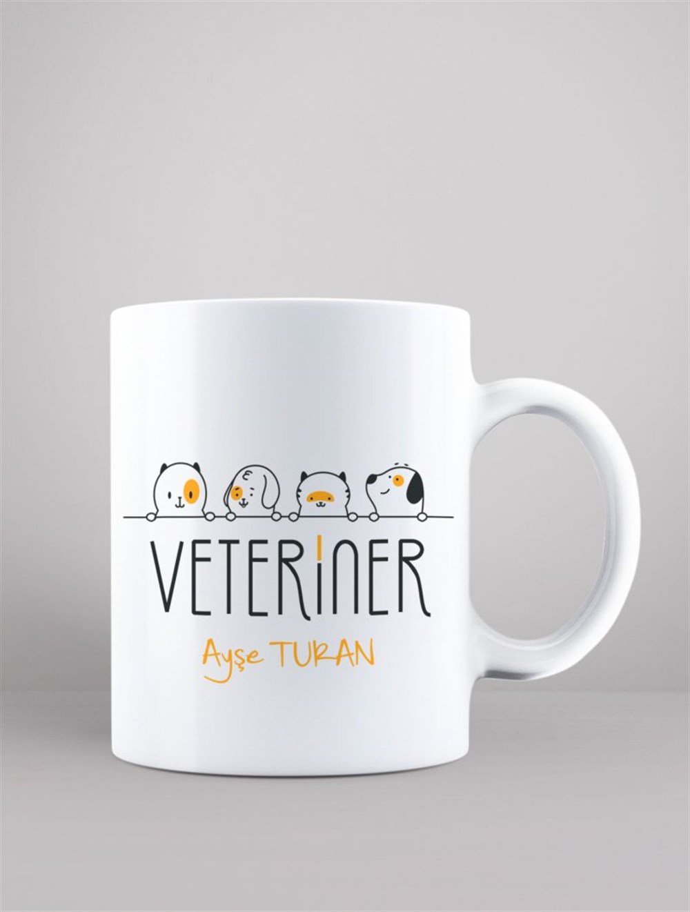 Mesleklere Özel KupalarVETERİNER KİŞİYE ÖZEL BASKILI KUPA