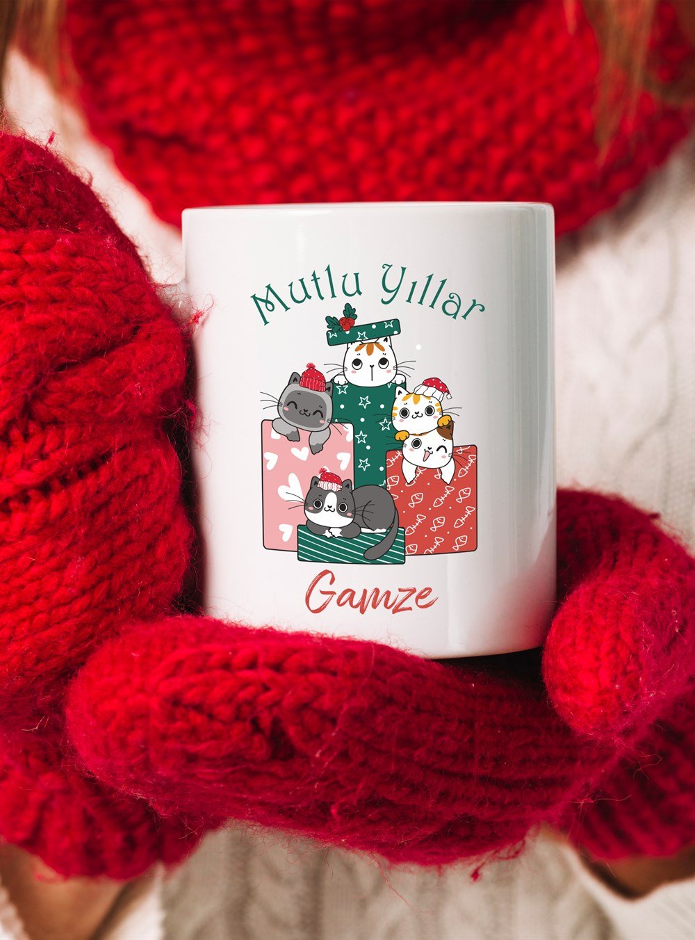 Çift KupalarıYILBAŞI TEMALI KİŞİYE ÖZEL KUPA BARDAKLAR 6