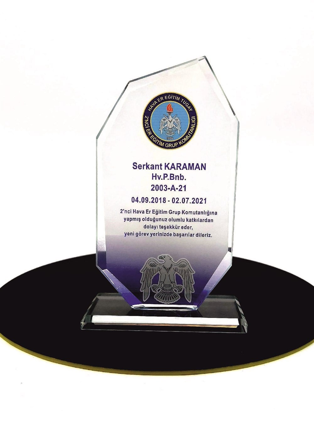 Kristal PlaketALTIN REKLAM KUMLU KRİSTAL PLAKET 2