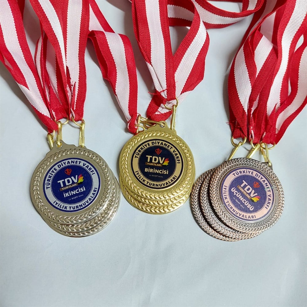 MadalyalarAMD 02 MADALYA 6,5 cm ALTIN - GÜMÜŞ - BRONZ