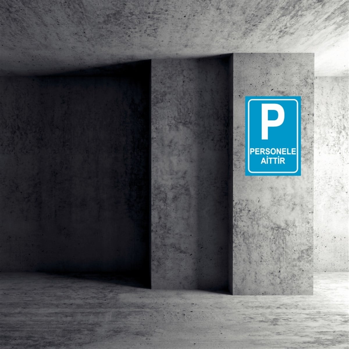 PARKPERSONELE AİTTİR PARK YERİ İŞ GÜVENLİĞİ UYARI LEVHASI