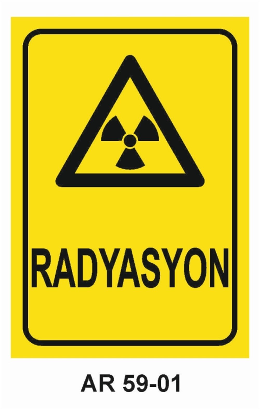 PATLAYICI MADDELERRADYASYON ALANI İŞ GÜVENLİĞİ UYARI LEVHASI