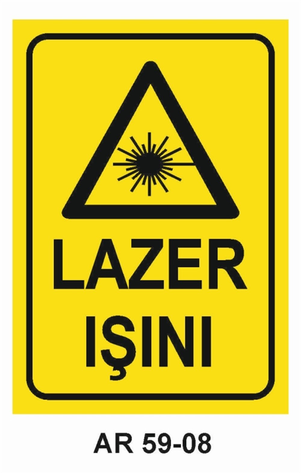 PATLAYICI MADDELERLAZER IŞINI İŞ GÜVENLİĞİ UYARI LEVHASI