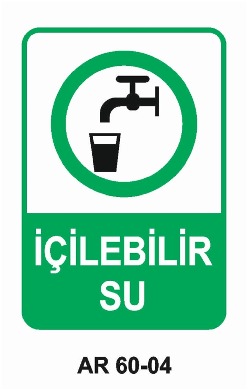 HAVA - SU - SICAK - ISIİÇİLEBİLİR SU İŞ GÜVENLİĞİ UYARI LEVHASI