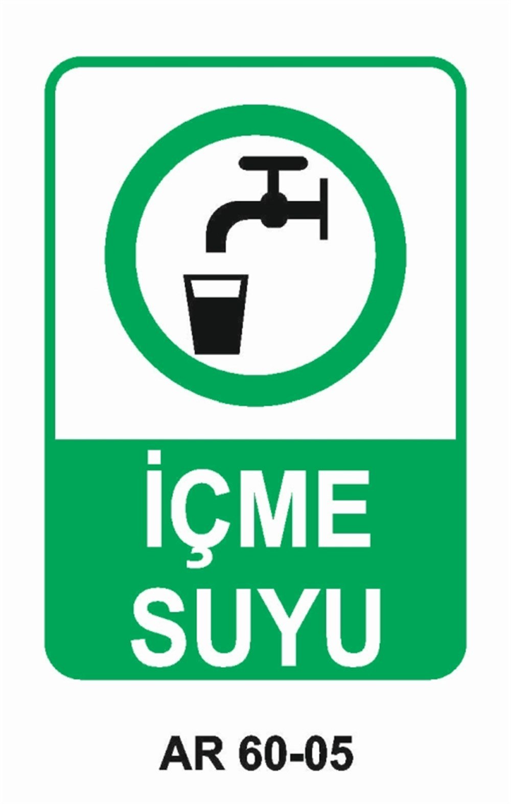 HAVA - SU - SICAK - ISIİÇME SUYU İŞ GÜVENLİĞİ UYARI LEVHASI