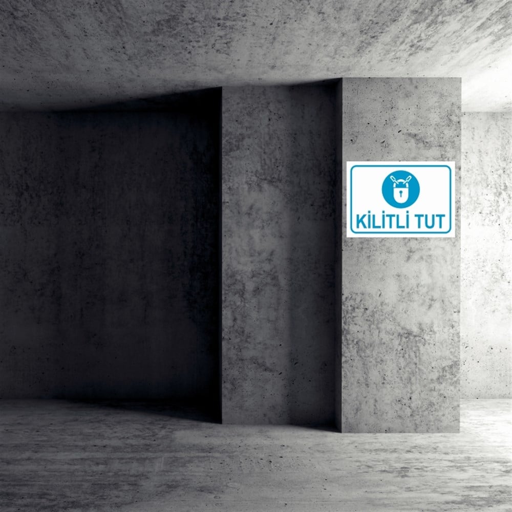 SOYUNMA ODALARIKİLİTLİ TUT İŞ GÜVENLİĞİ UYARI LEVHASI