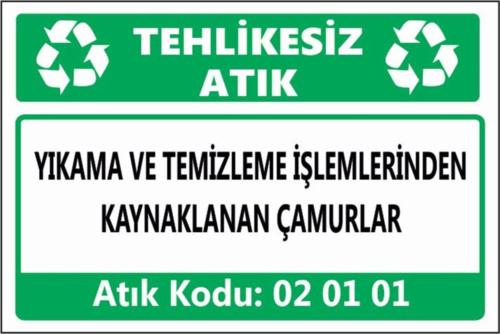 Tehlikeli AtıklarYIKAMA VE TEMİZLEME İŞLEMLERİNDEN KAYNAKLANAN ÇAMURLAR