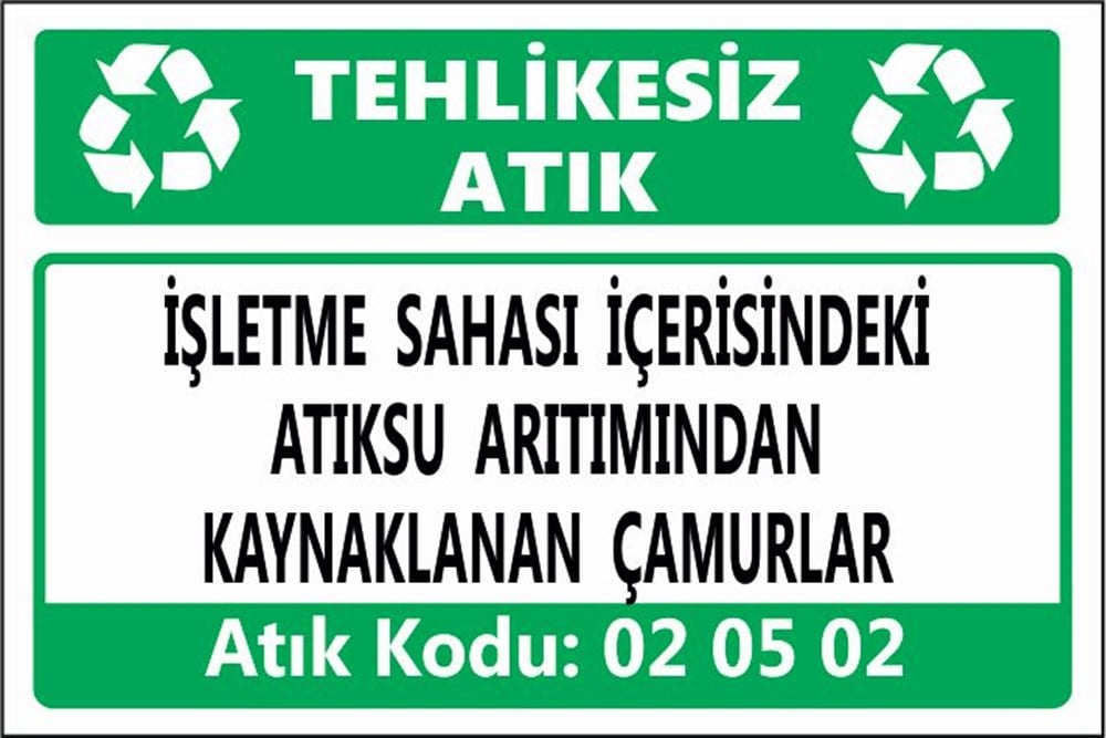 Tehlikeli AtıklarİŞLETME SAHASI İÇERİSİNDEKİ ATIKSU ARITIMINDAN KAYNAKLANAN ÇAMURLAR