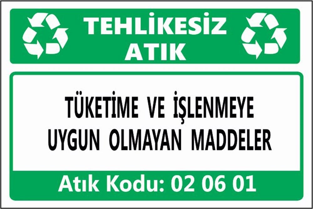 Tehlikeli AtıklarTÜKETİME VE İŞLENMEYE UYGUN OLMAYAN MADDELER
