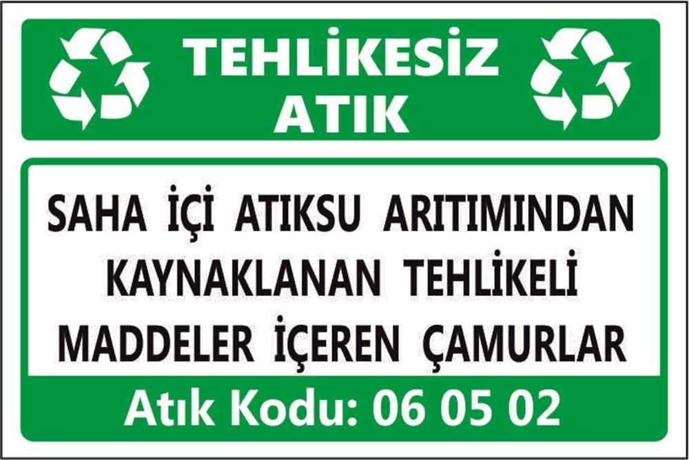 Tehlikeli AtıklarSAHA İÇİ ATIKSU ARITIMINDAN KAYNAKLANAN TEHLİKELİ MADDELER İÇEREN ÇAMURLAR