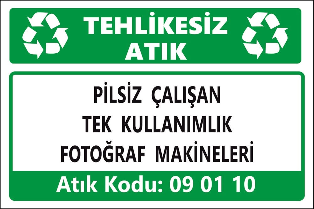 Tehlikeli AtıklarGÜMÜŞ YA DA GÜMÜŞ  BİLEŞENLERİ İÇERMEYEN FOTOĞRAF FİLMİ VE KAĞIDI