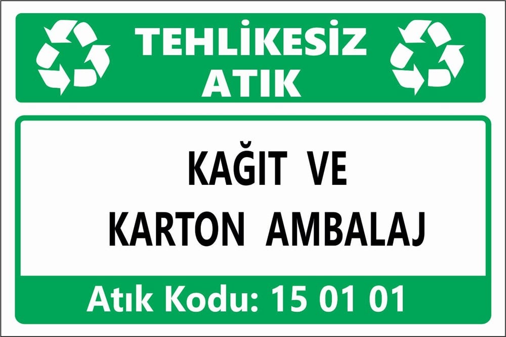 Atık TabelalarıKAĞIT VE  KARTON AMBALAJ
