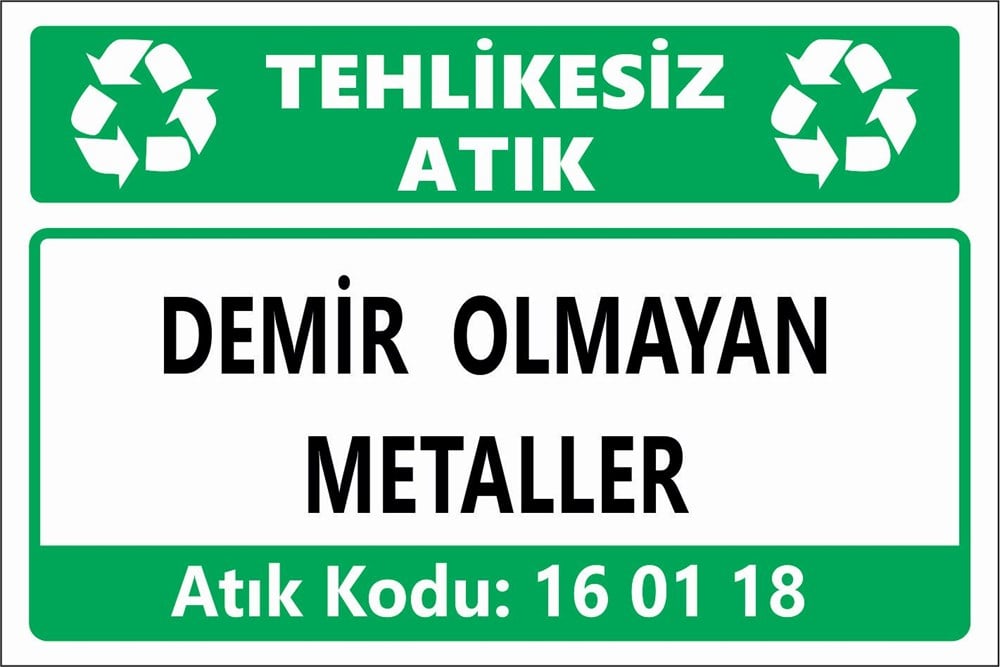 Atık TabelalarıDEMİR OLMAYAN METALLER