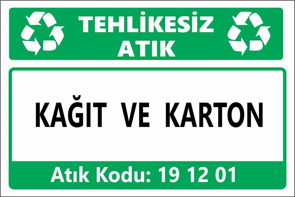Atık TabelalarıKAĞIT VE KARTON