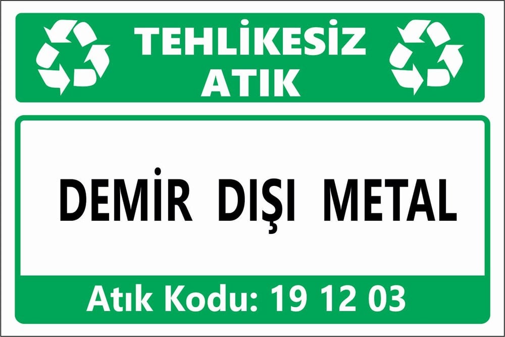 Atık TabelalarıDEMİR DIŞI METAL