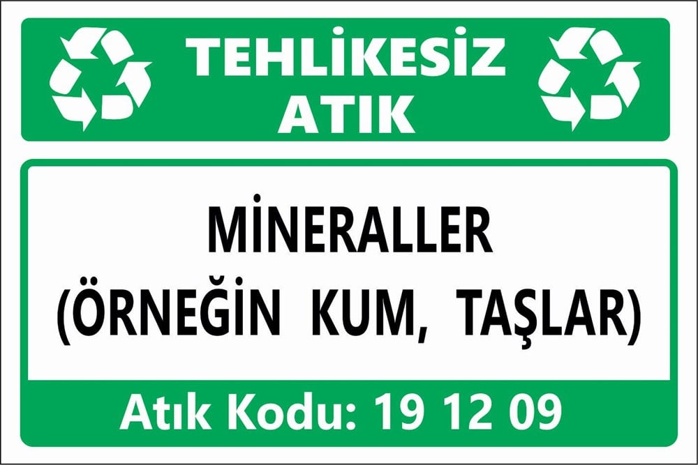 Atık TabelalarıYANABİLİR ATIKLAR (ATIKTAN TÜRETİLMİŞ YAKIT)