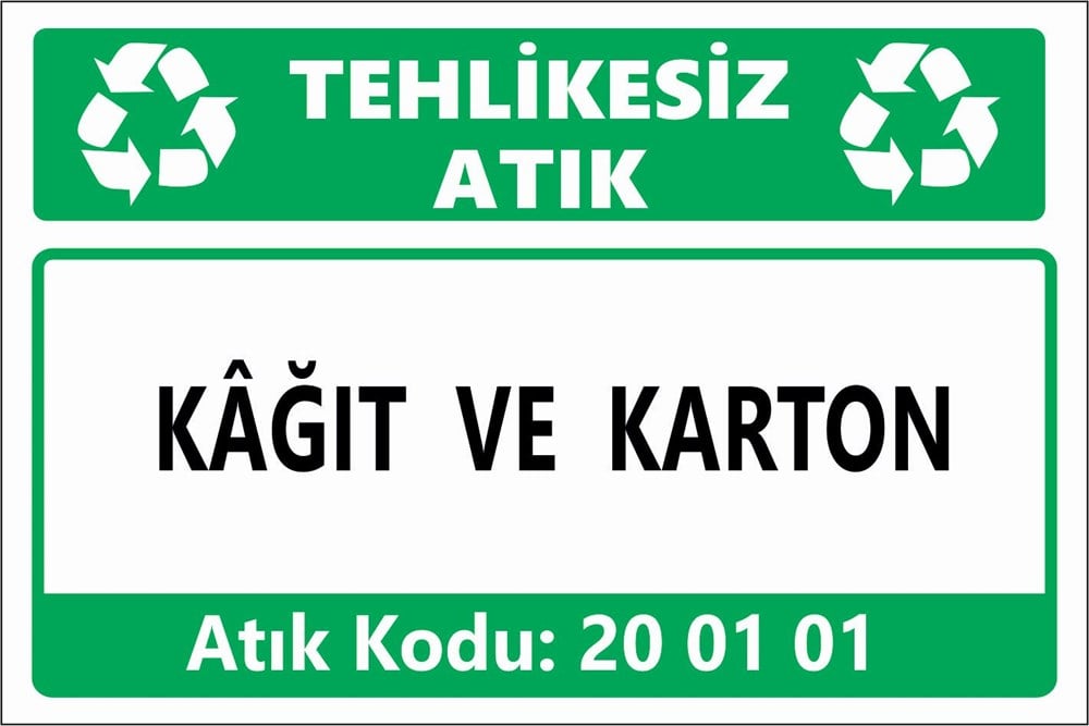 Atık TabelalarıKÂĞIT VE KARTON