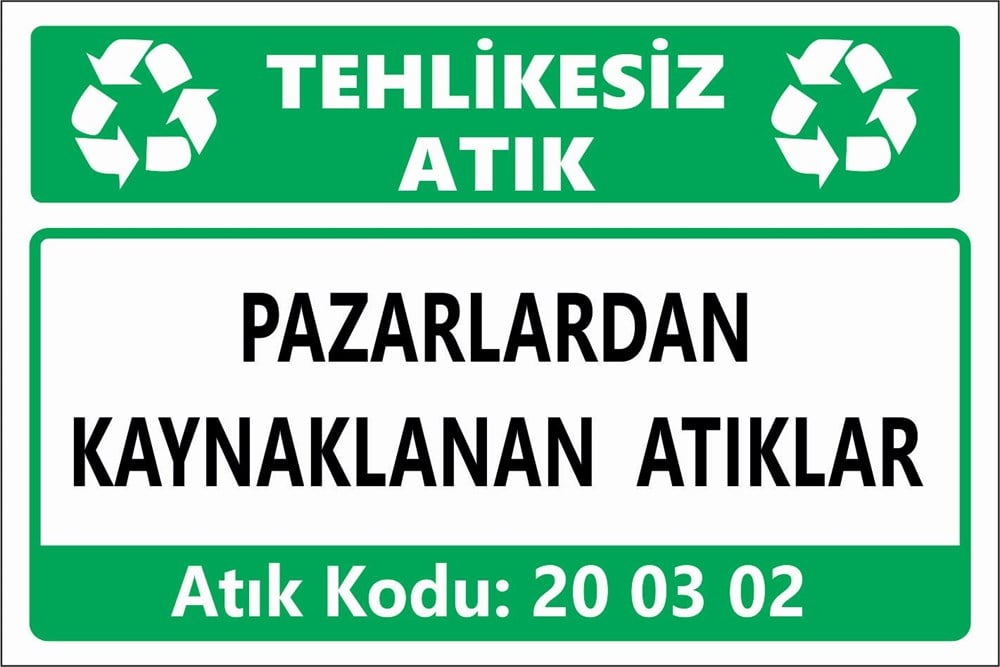 Atık TabelalarıPAZARLARDAN KAYNAKLANAN ATIKLAR