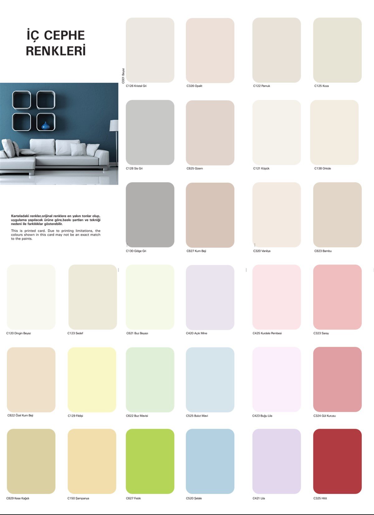 Casati Allegro Plastik İç Cephe Boyası C822 Özel Kum Beji 3,5 Kg