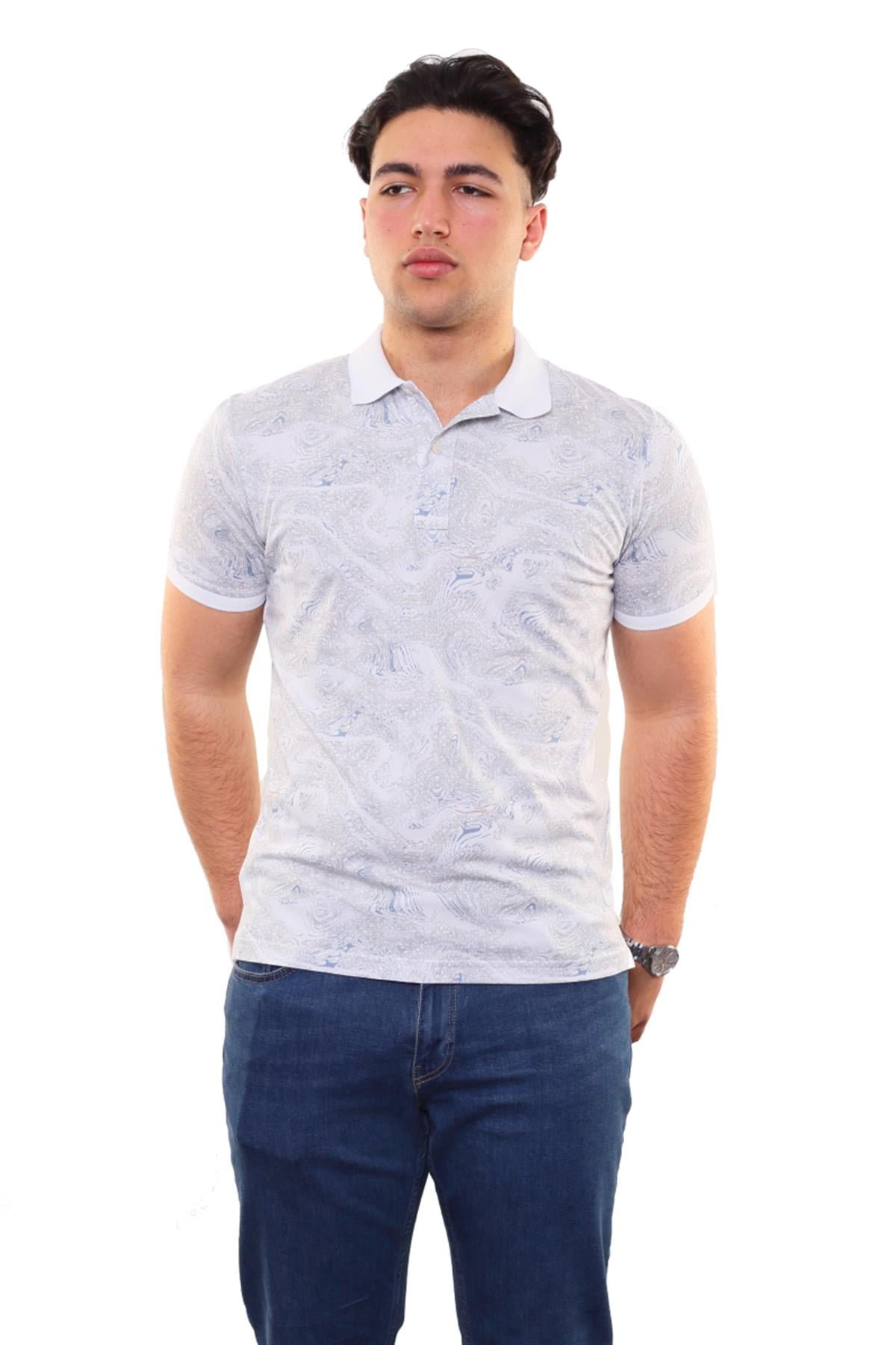 Baskılı Polo Yaka T-Shirt 