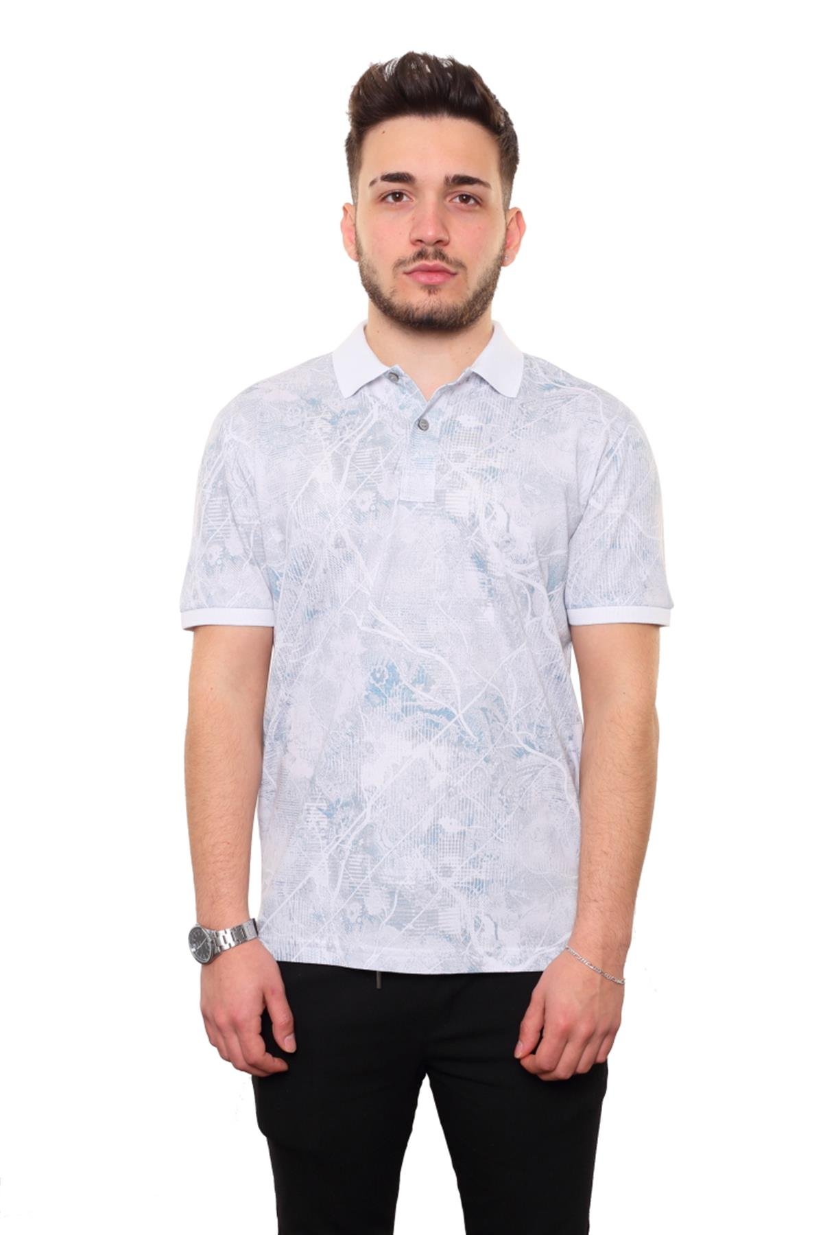 Baskılı Polo Yaka T-Shirt 
