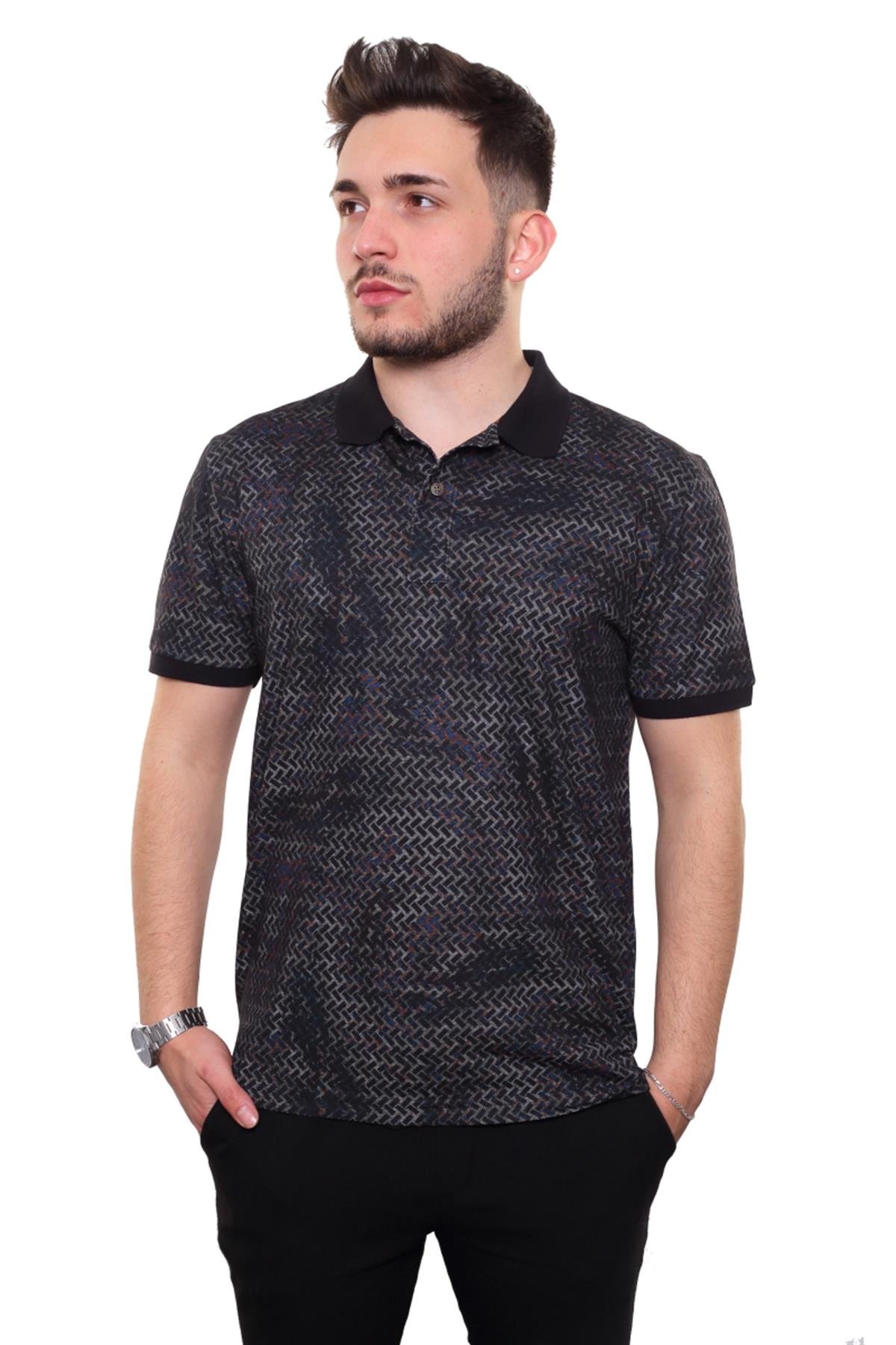 Baskılı Polo Yaka T-Shirt 