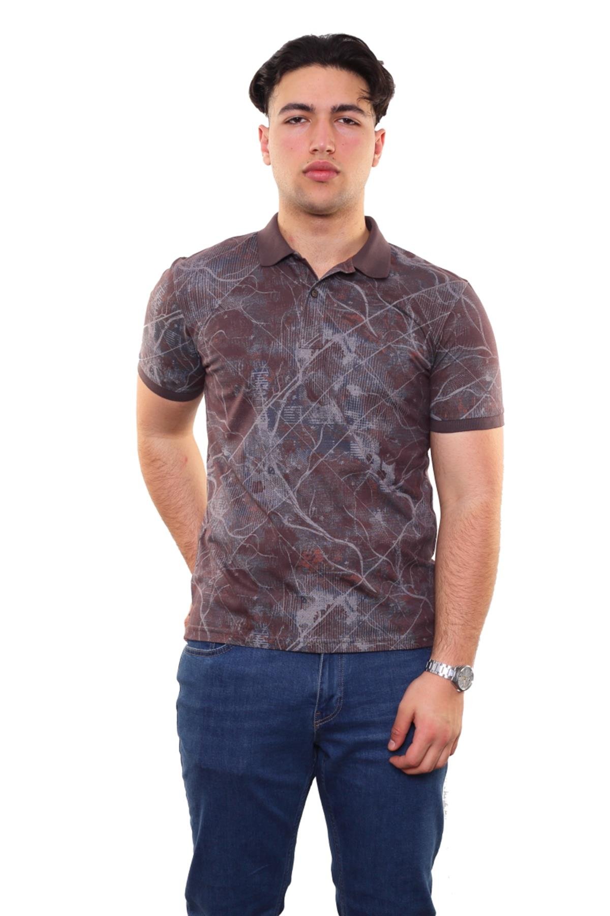 Baskılı Polo Yaka T-Shirt 