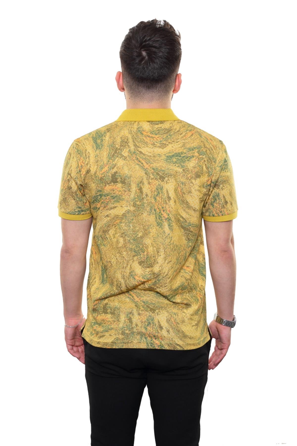 Baskılı Polo Yaka T-Shirt 