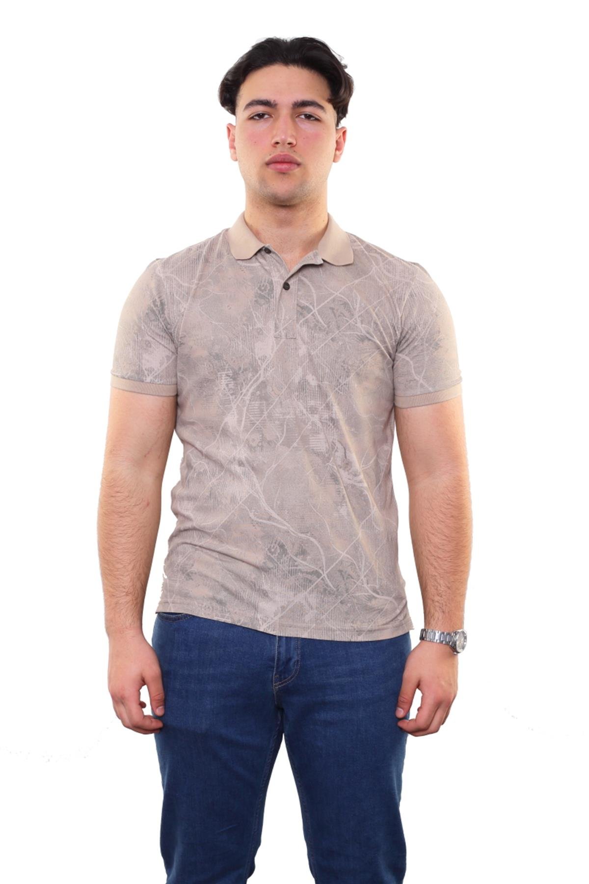 Baskılı Polo Yaka T-Shirt 