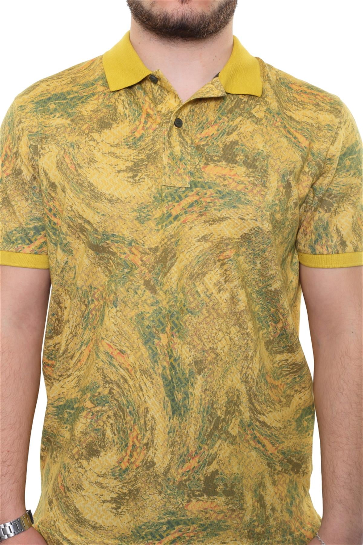 Baskılı Polo Yaka T-Shirt 