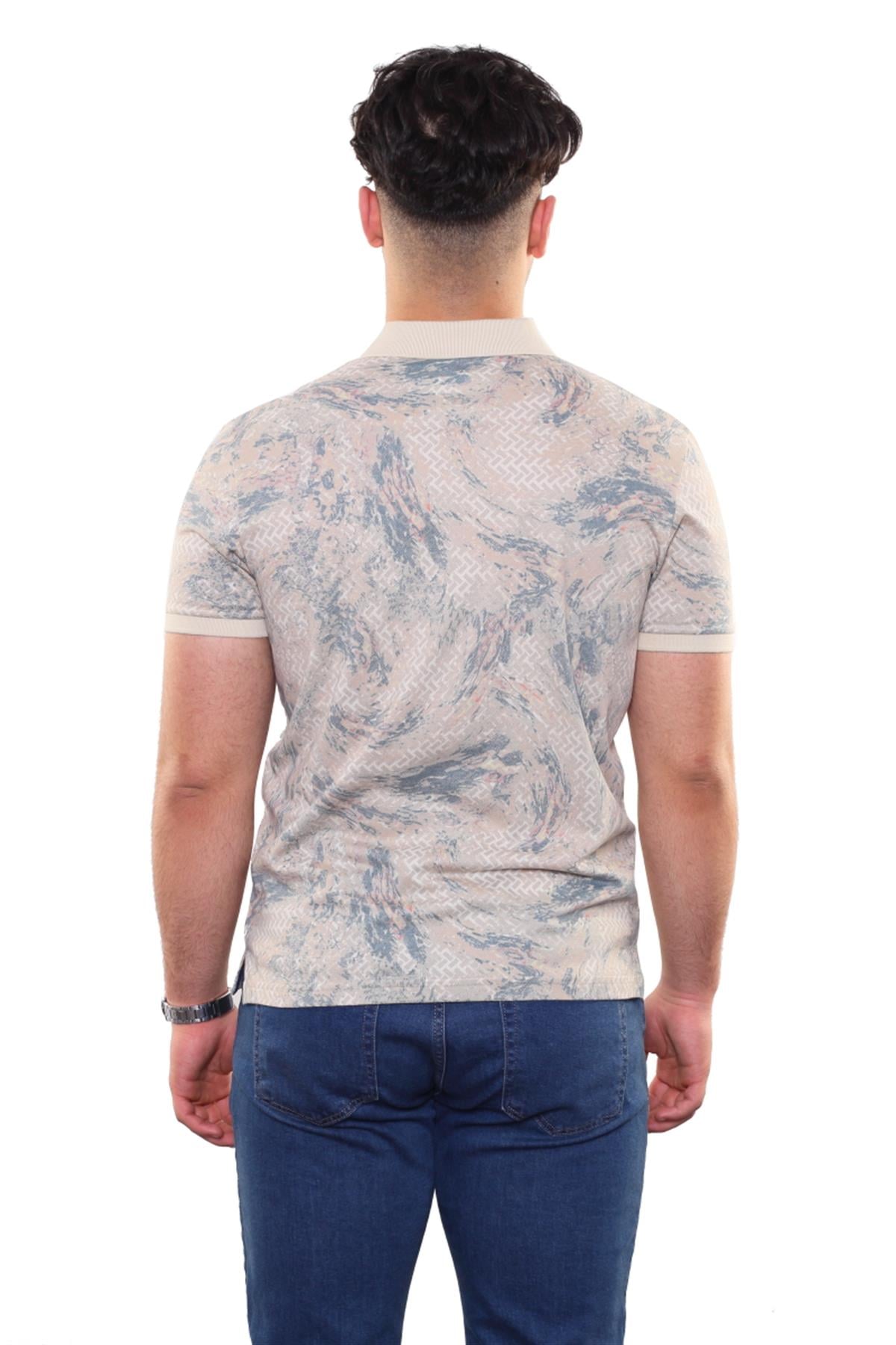 Baskılı Polo Yaka T-Shirt 