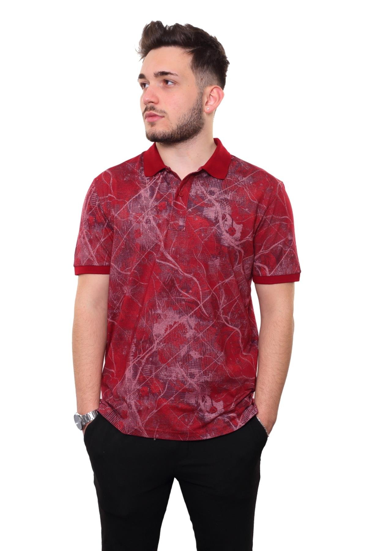 Baskılı Polo Yaka T-Shirt 