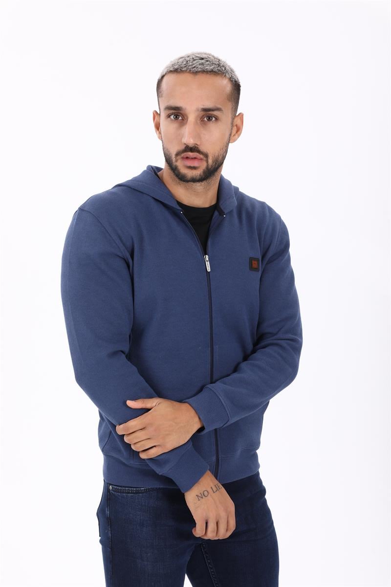 Fermuarlı Kapüşonlu  Sweatshirt