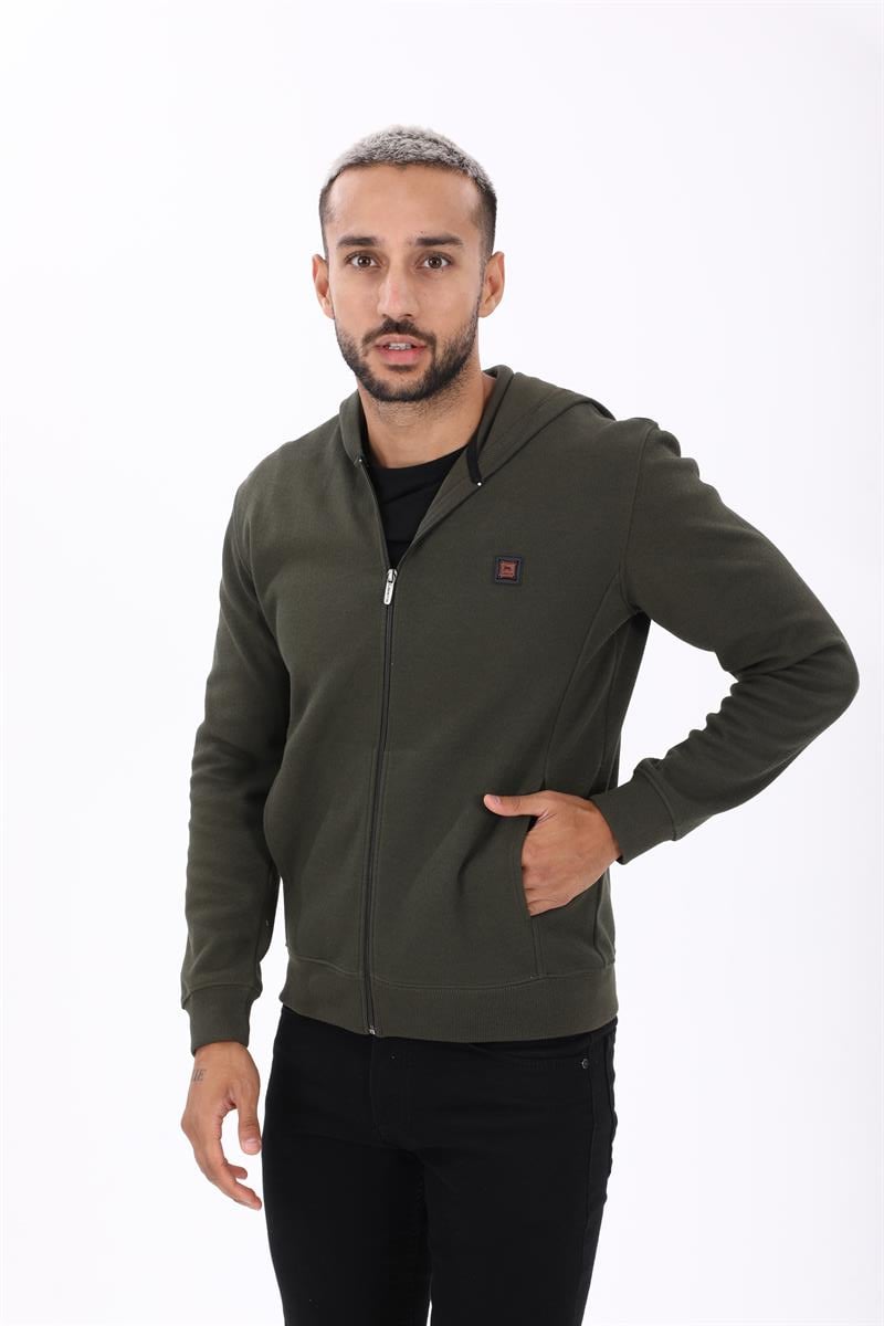 Fermuarlı Kapüşonlu  Sweatshirt