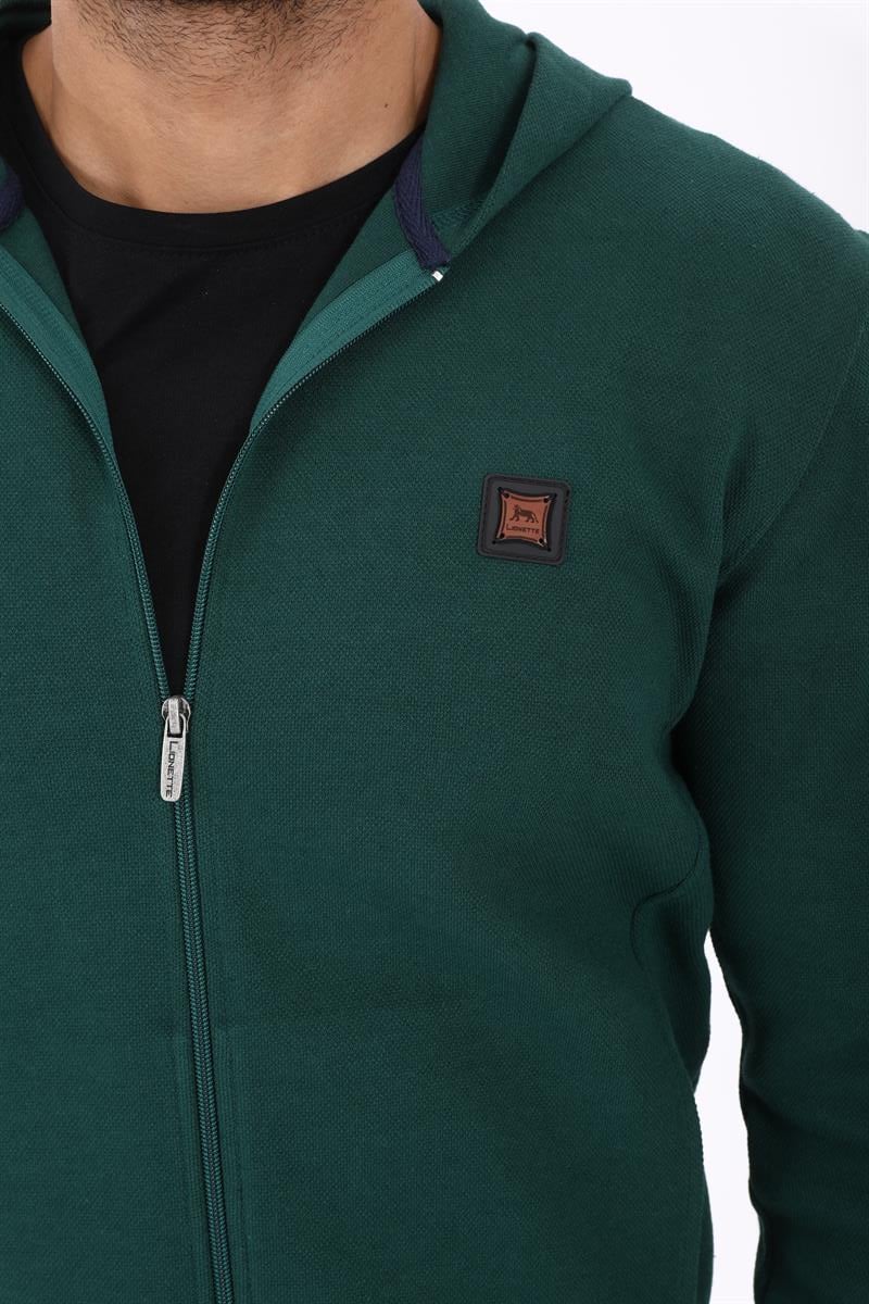 Fermuarlı Kapüşonlu  Sweatshirt